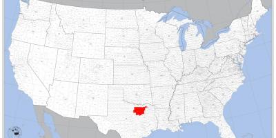 Далас на картата на САЩ