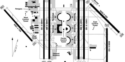 В dfw летище терминал б на картата