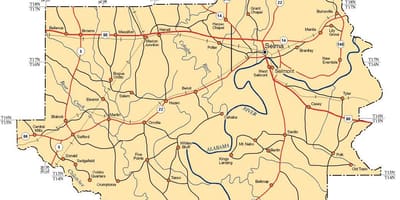 Карта на окръг Далас