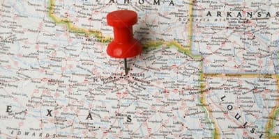 Далас на картата